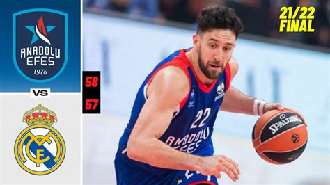 Real Madrid vs Anadolu Efes Istanbul .
